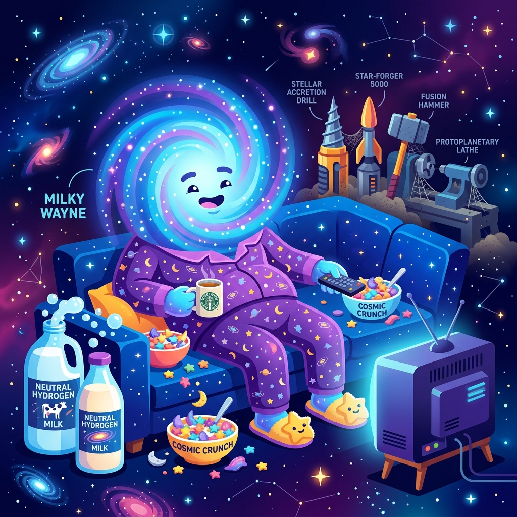 Dem Universum geht nicht das Gas aus: Die Galaxien sind vor vollem Kühlschrank einfach faul geworden!