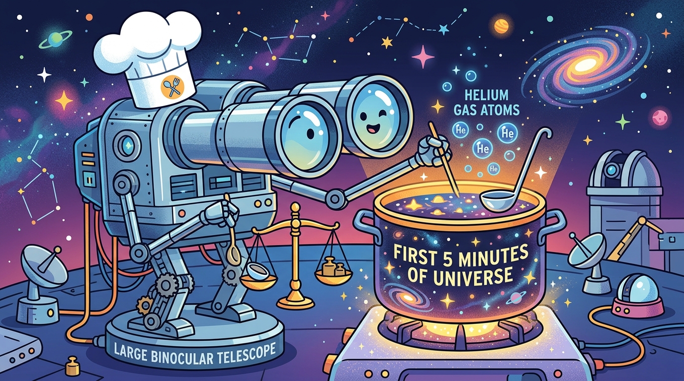 Pesando la sopa del Big Bang: Astrónomos miden el helio de los primeros 5 minutos al 0,5%