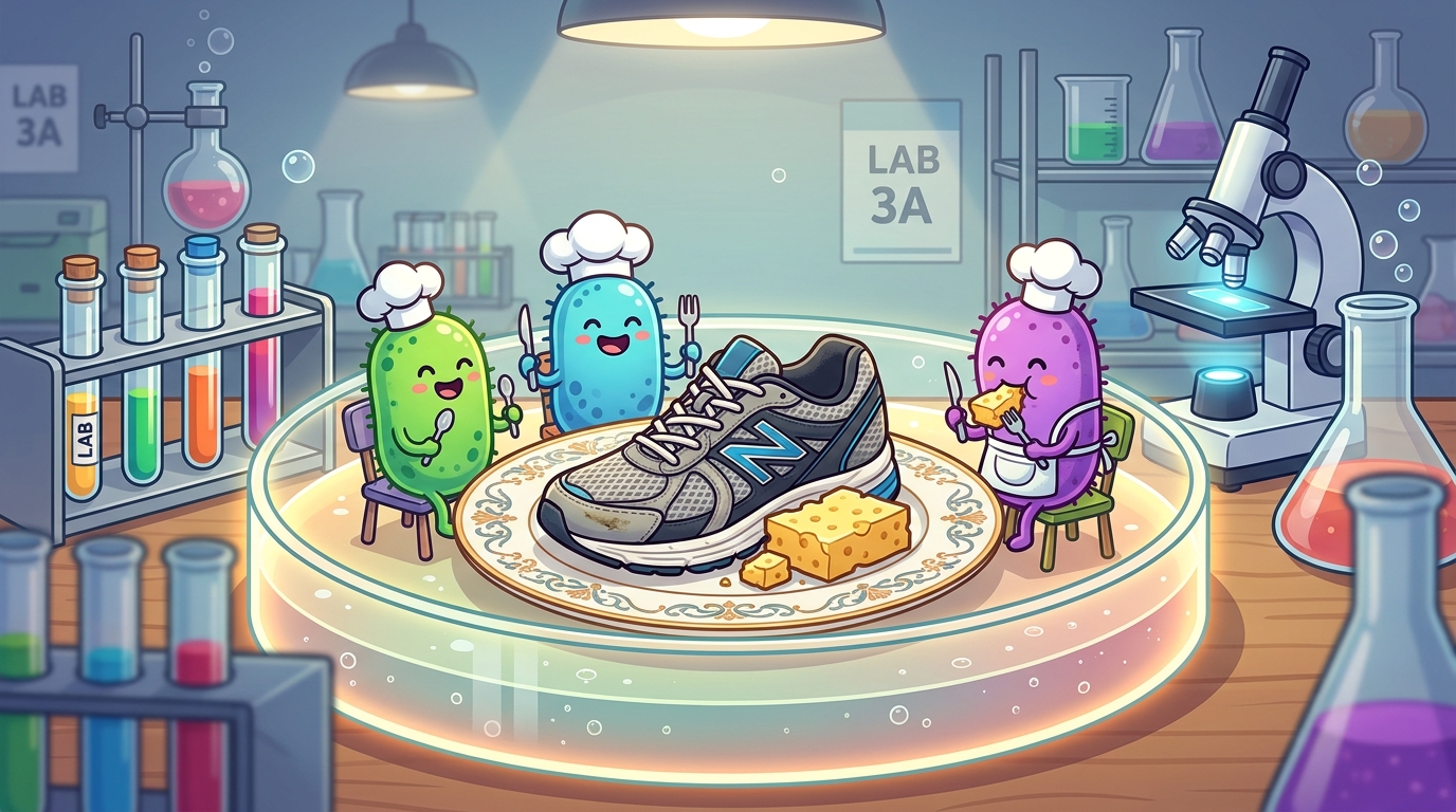Zapatillas para almorzar: Científicos crean enzimas microbianas que devoran suelas de zapatos viejos