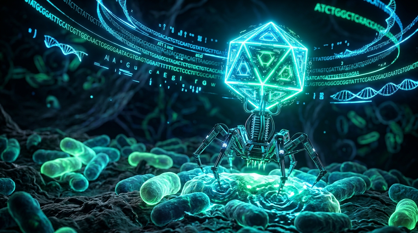 La IA escribe 16 virus vivos desde cero: Conoce a los fagos sintéticos que cazan superbacterias