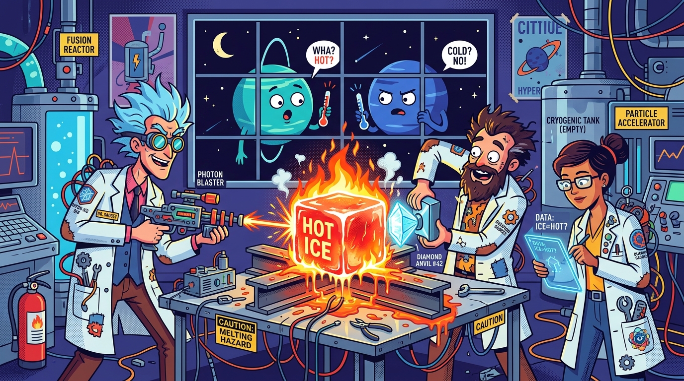 Ice Hot Enough to Melt Steel: How Physicists Recreated the Electric Slush of Uranus and Neptune